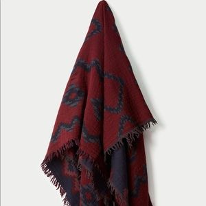 Aritzia Wilfred Patterned wool blanket scarf